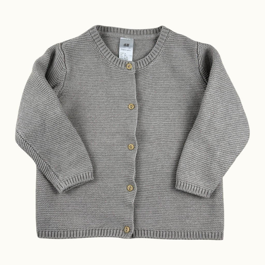 Gilet gris en maille - 9 mois