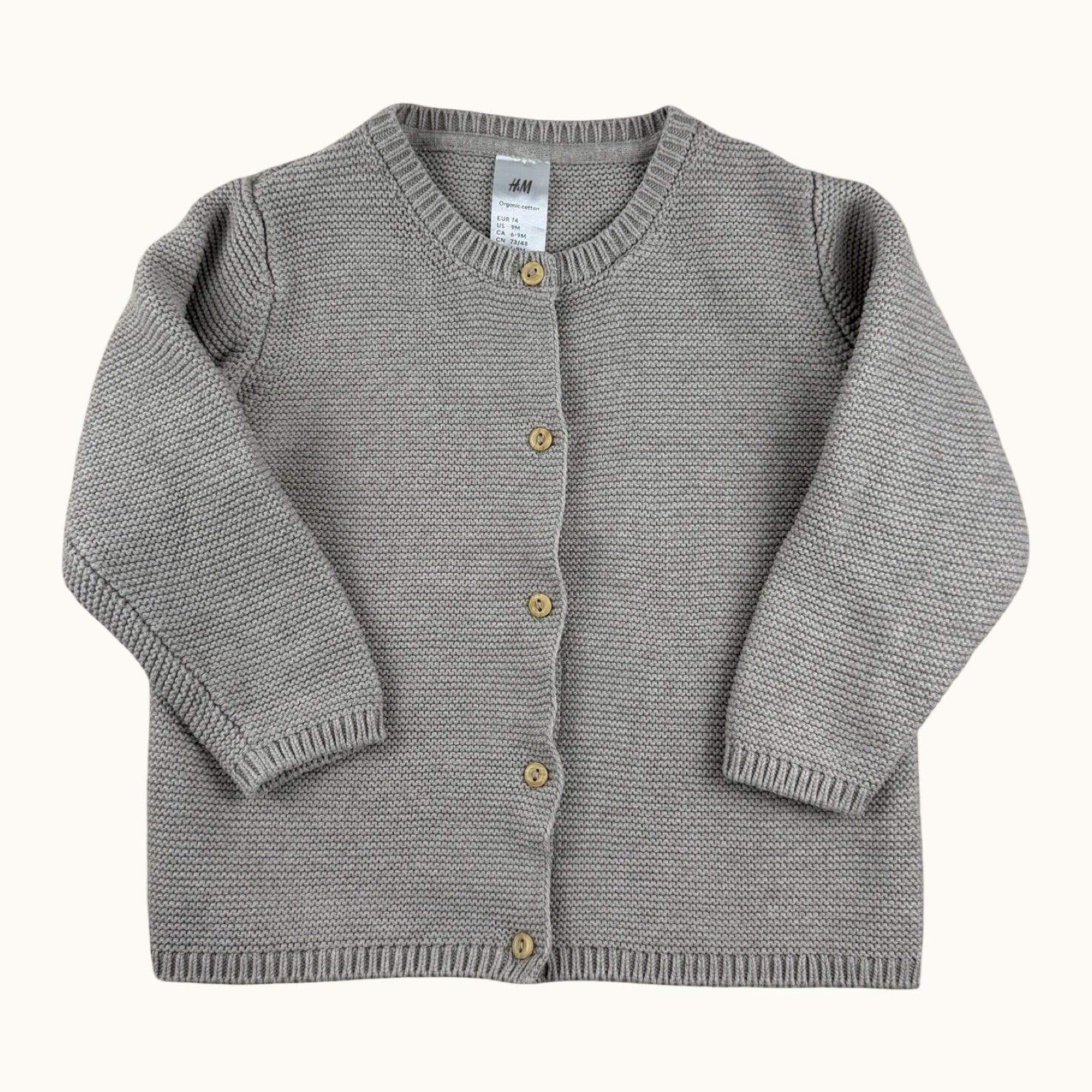 Gilet gris en maille - 9 mois