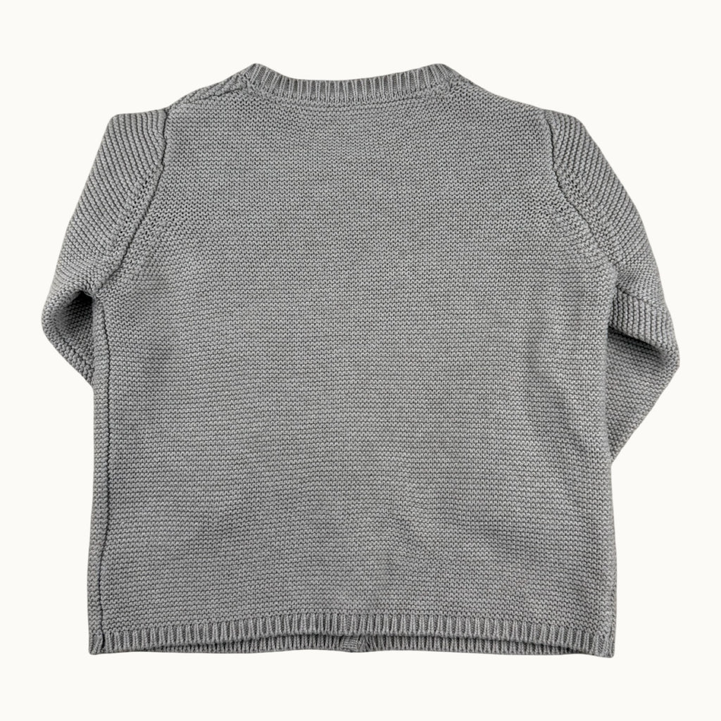 Gilet gris en maille - 9 mois