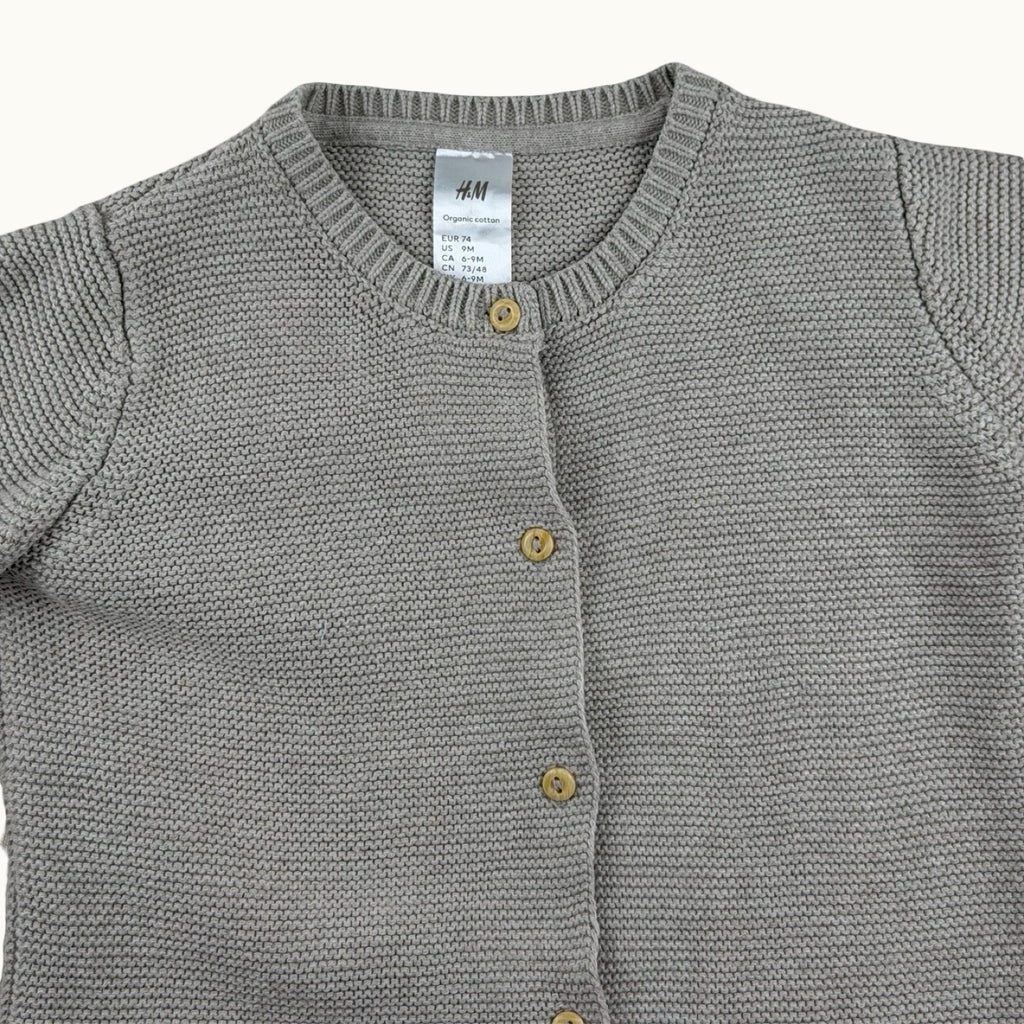 Gilet gris en maille - 9 mois