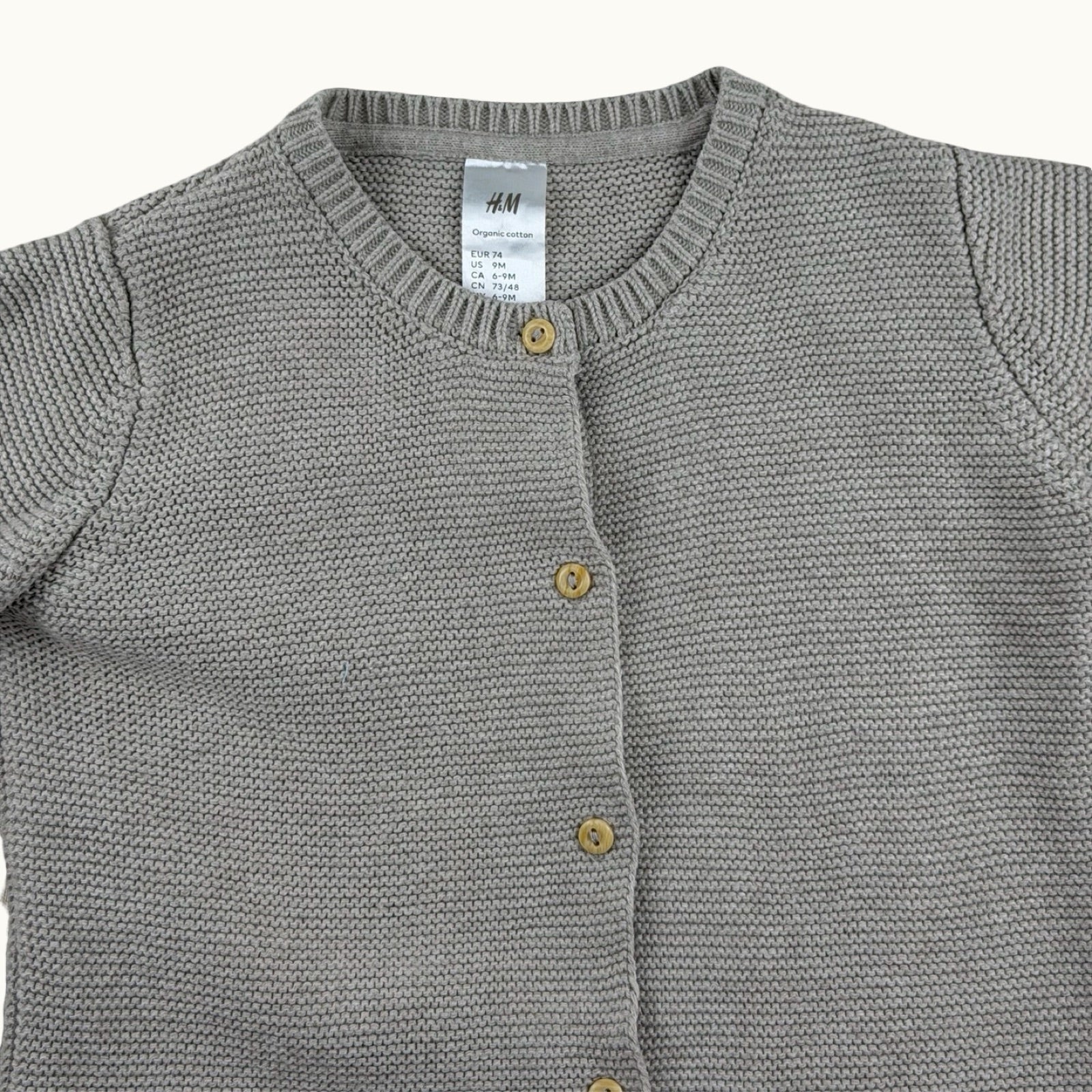 Gilet gris en maille - 9 mois