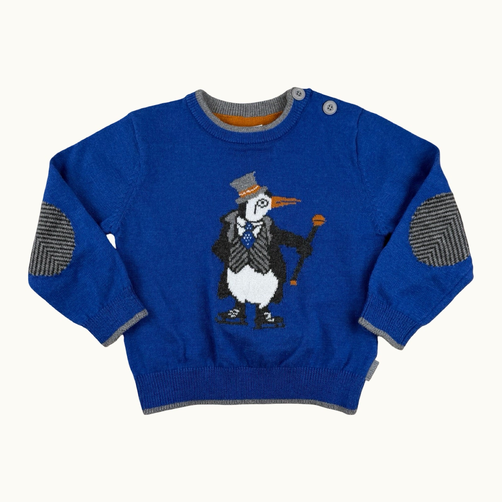 Pull en maille avec pingouin Boboli - 9 mois