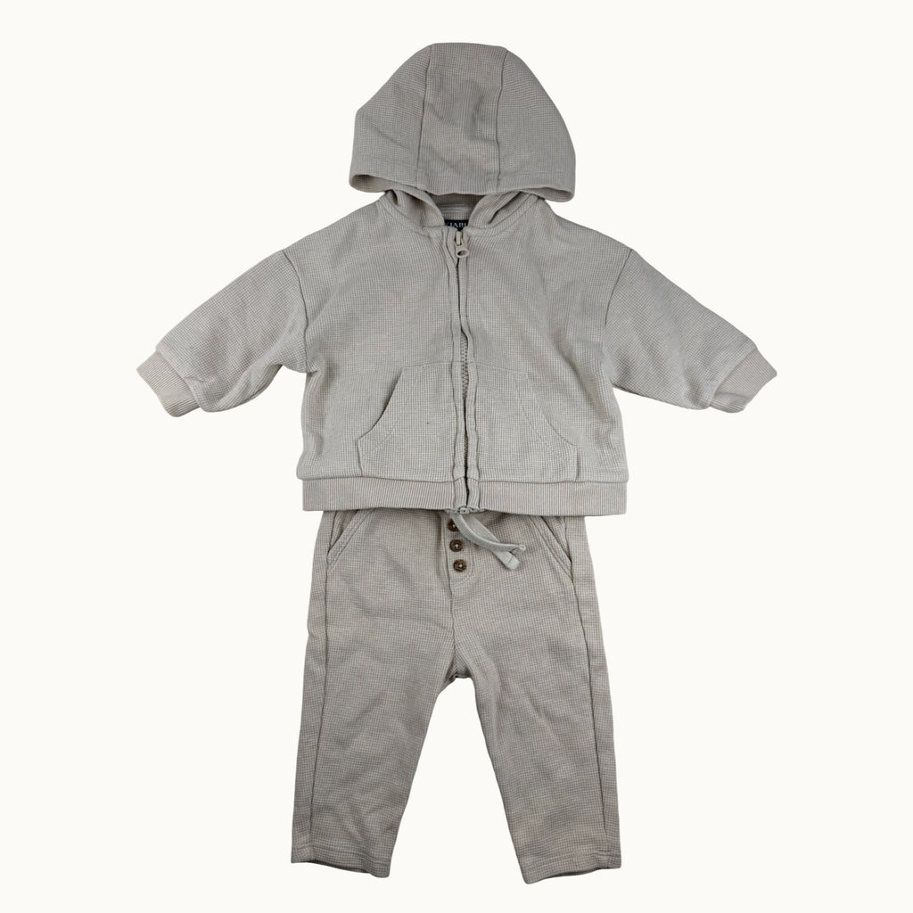 Ensemble 2 pièces tissu gaufré - 9 mois