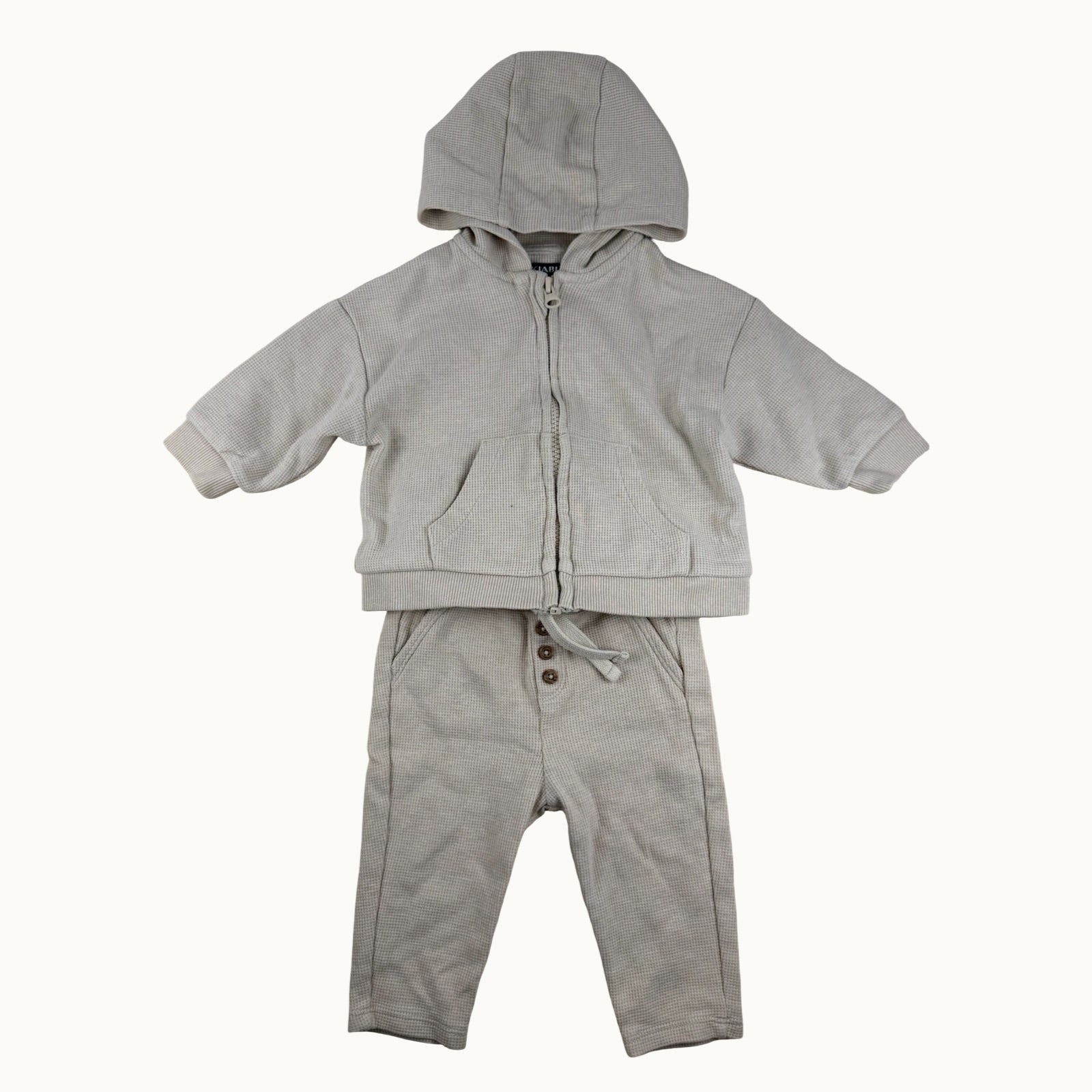 Ensemble 2 pièces tissu gaufré - 9 mois