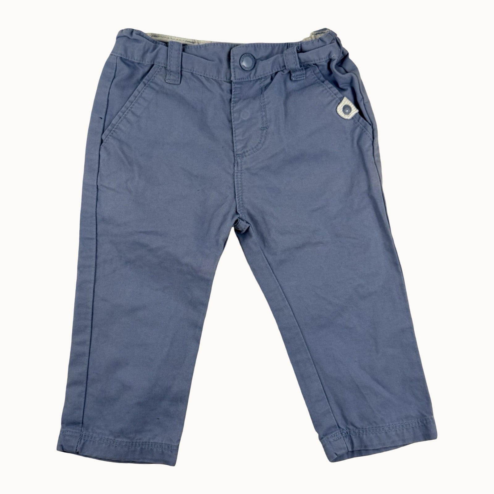 Pantalon chino bleu Vertbaudet - 9 mois