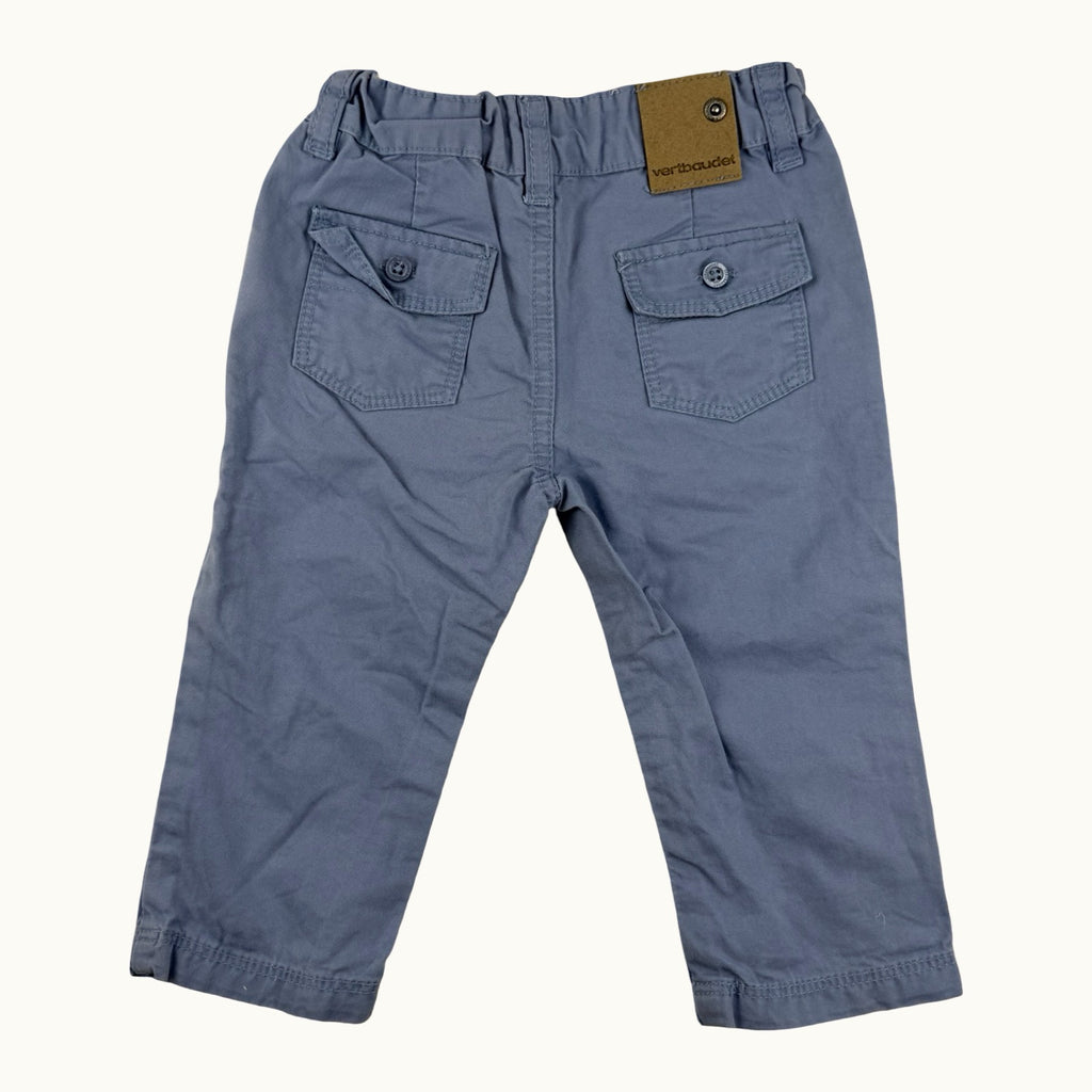 Pantalon chino bleu Vertbaudet - 9 mois