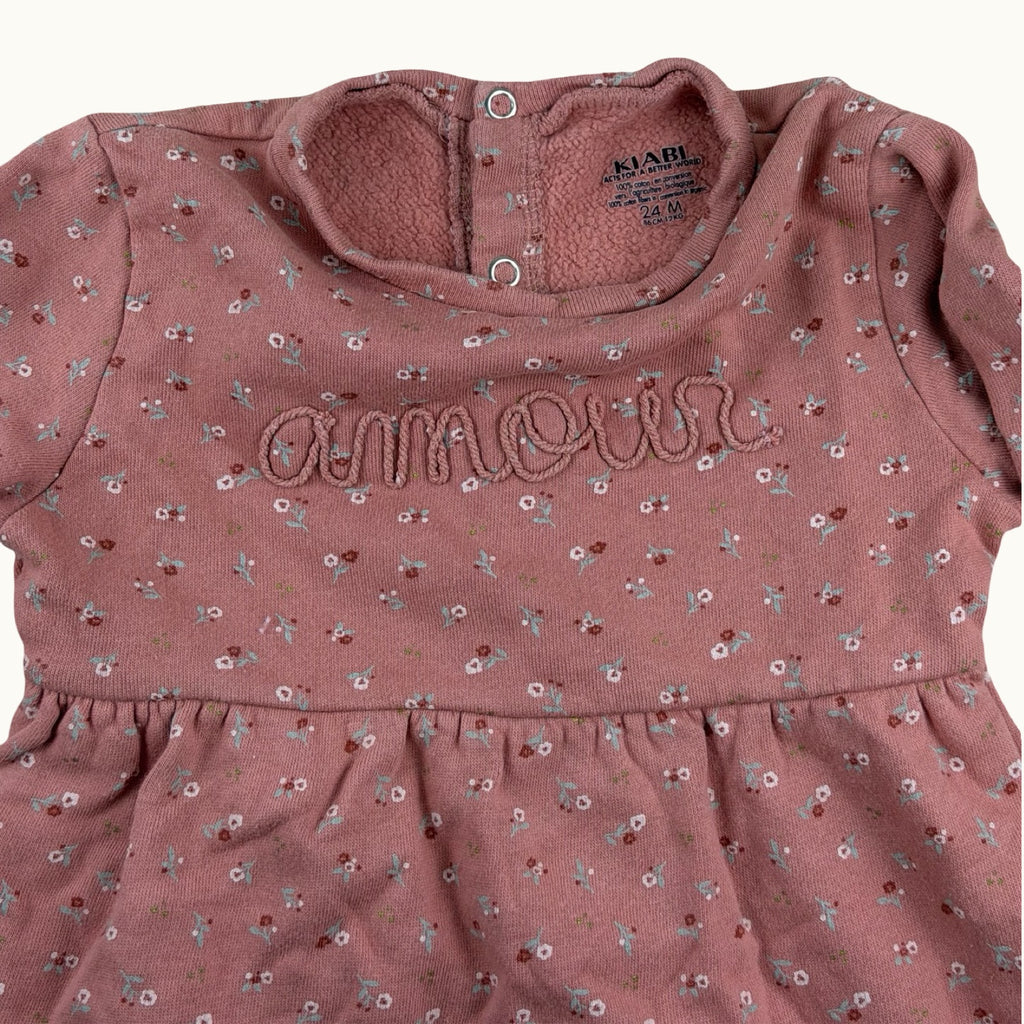 Robe épaisse fleurie - 24 mois