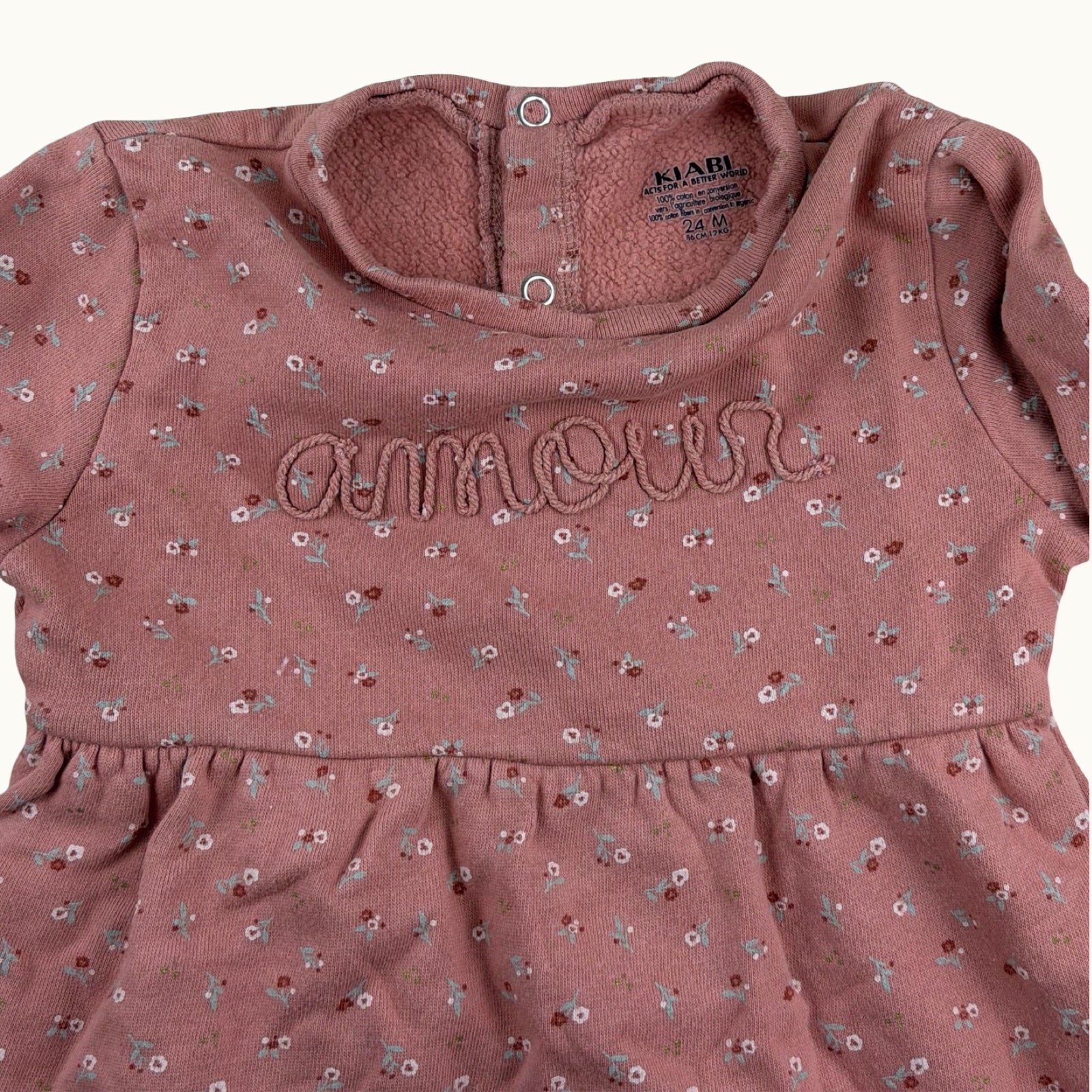 Robe épaisse fleurie - 24 mois