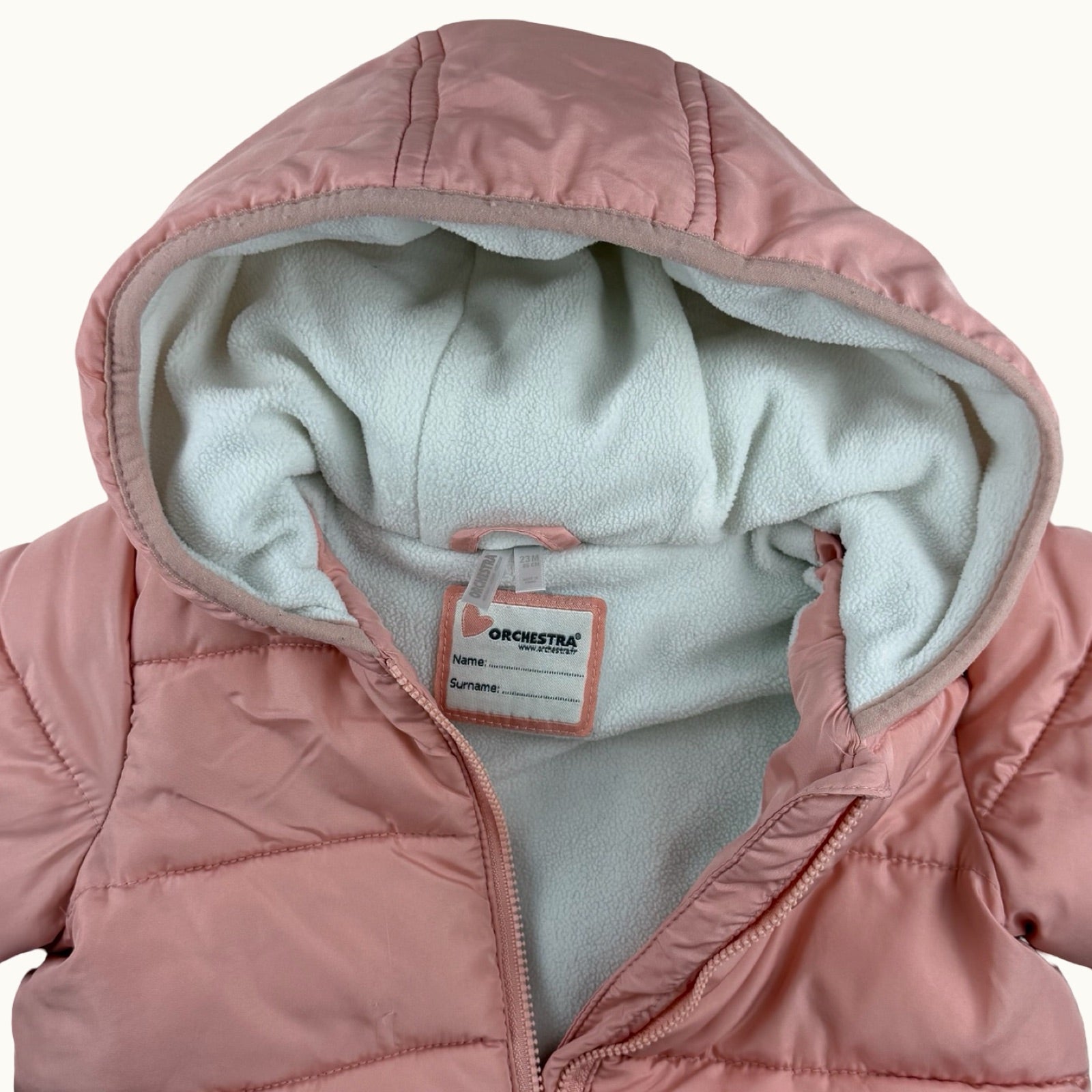 Doudoune rose chaude - 23 mois