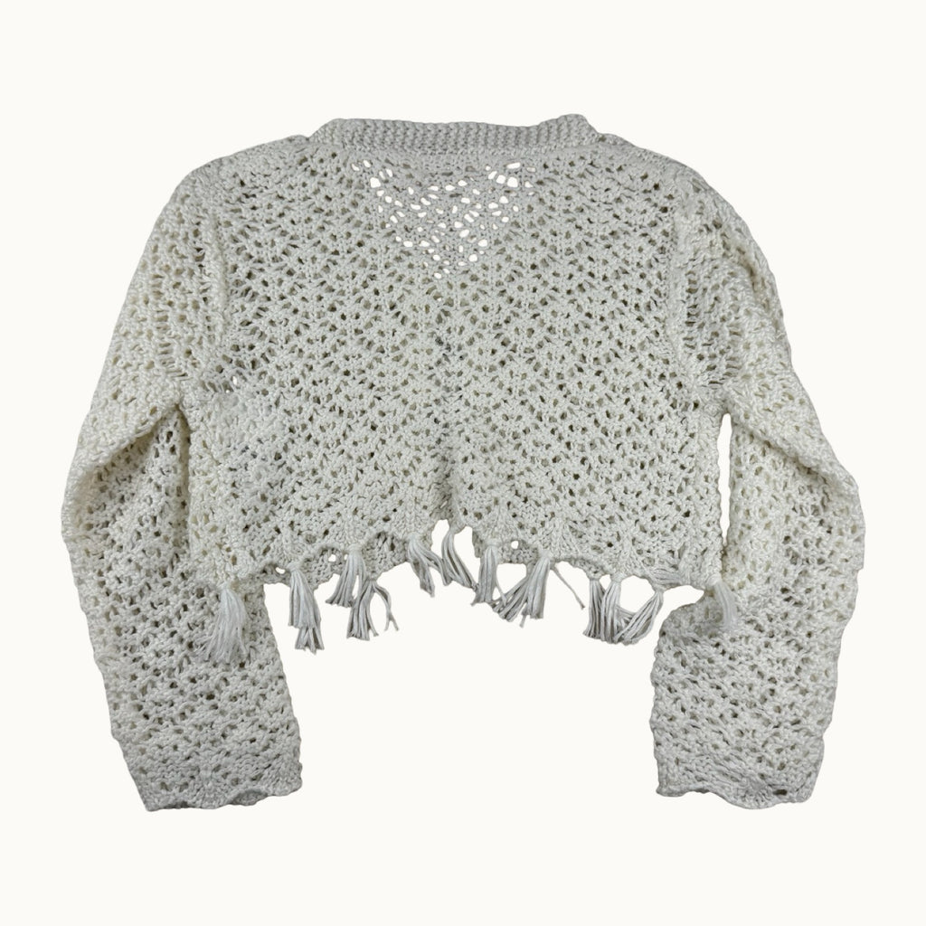 Gilet en crochet avec pompons - 24 mois