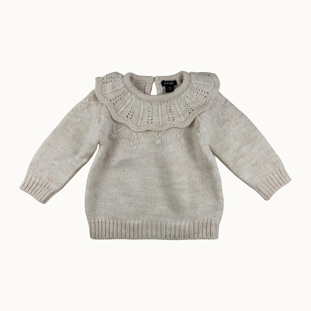 Pull tricot col claudine - 3 mois