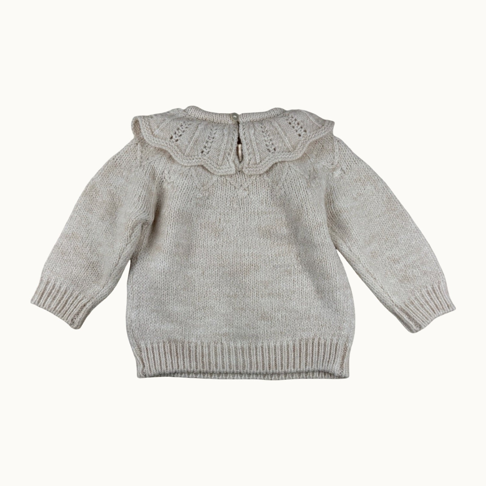 Pull tricot col claudine - 3 mois