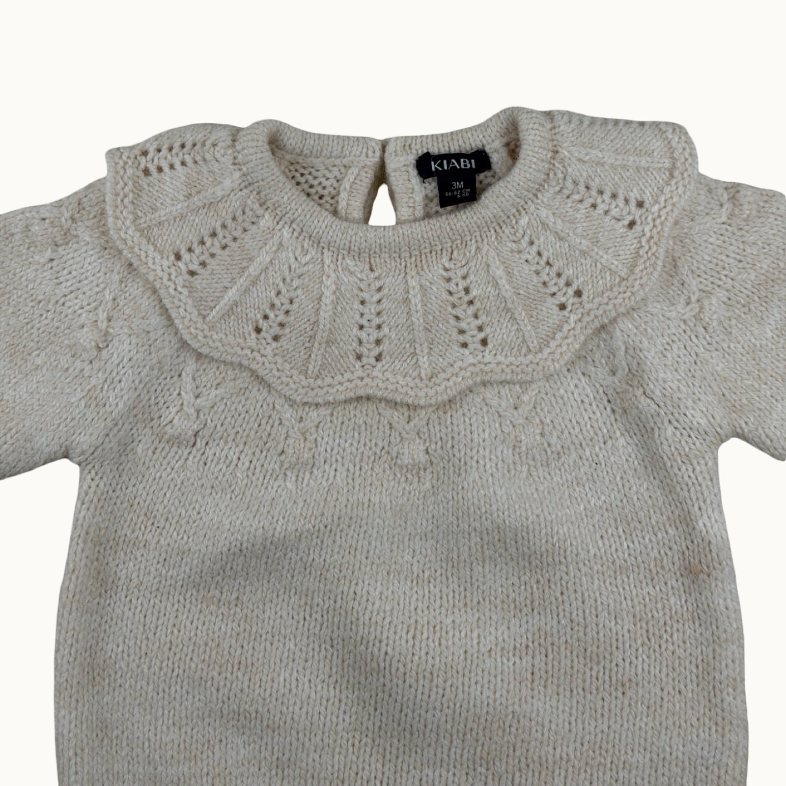 Pull tricot col claudine - 3 mois