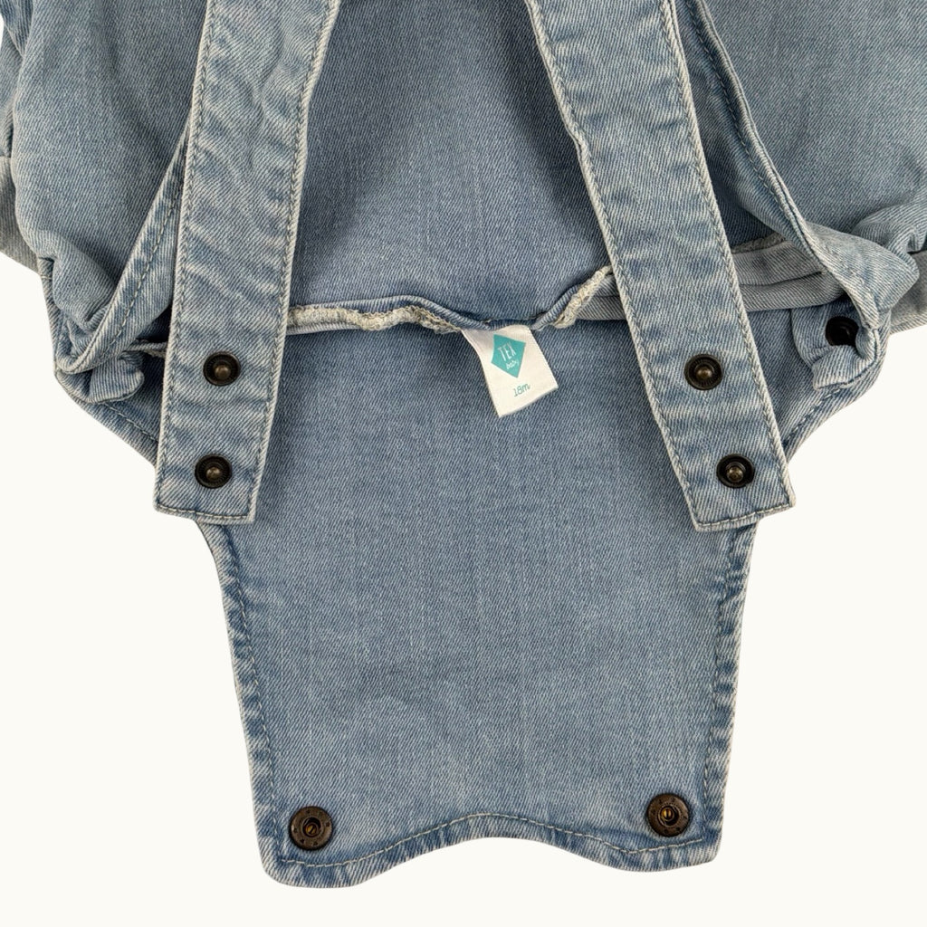 Combishort en jean - 18 mois