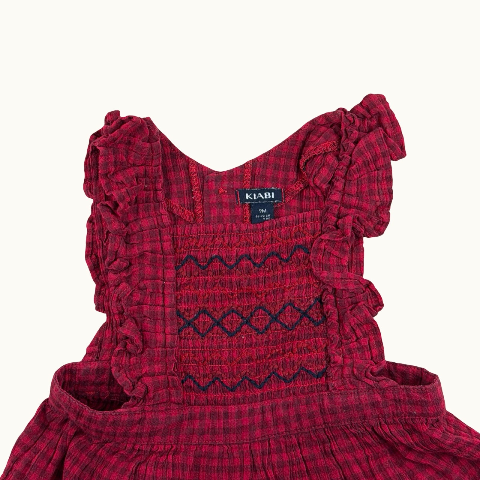 Robe vichy smockée - 9 mois