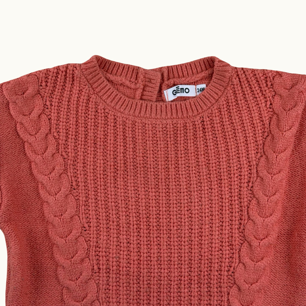 Pull tricot torsades - 24 mois