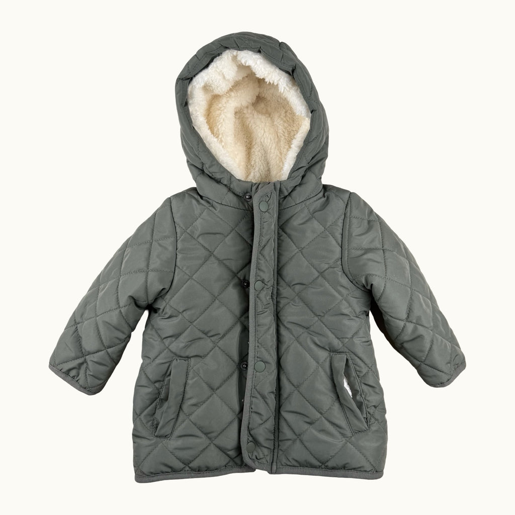 Manteau matelassé capuche sherpa - 12 mois