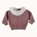 Pull avec col broderie anglaise - 6 mois