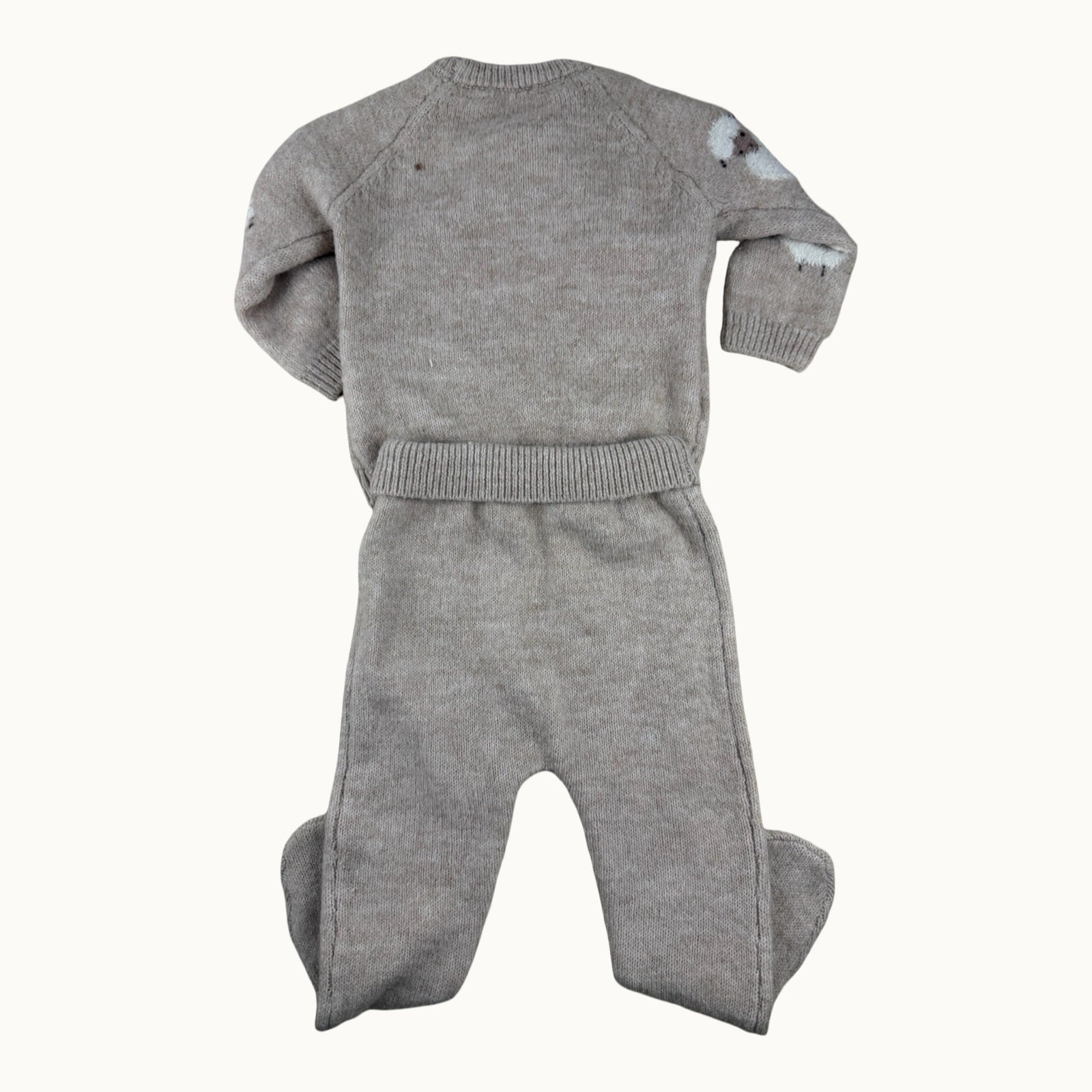 Ensemble pull moutons et pantalon - 6 mois