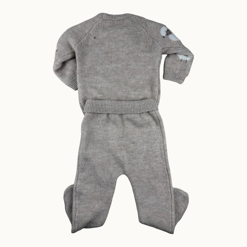 Ensemble pull moutons et pantalon - 6 mois