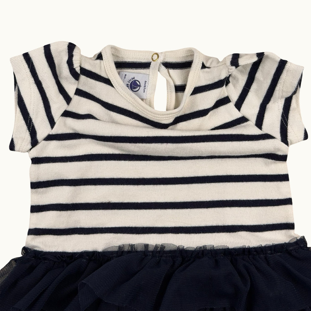 Robe marinière tulle Petit Bateau - 6 mois