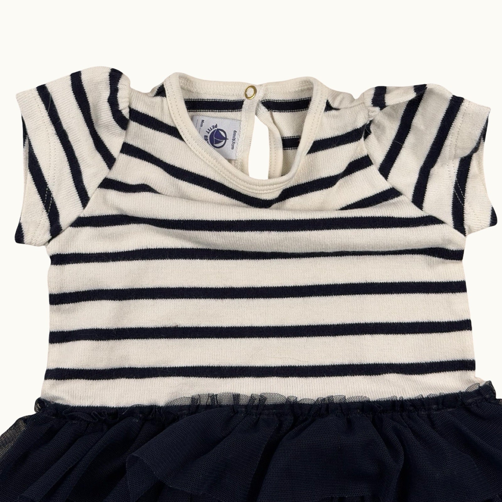 Robe marinière tulle Petit Bateau - 6 mois