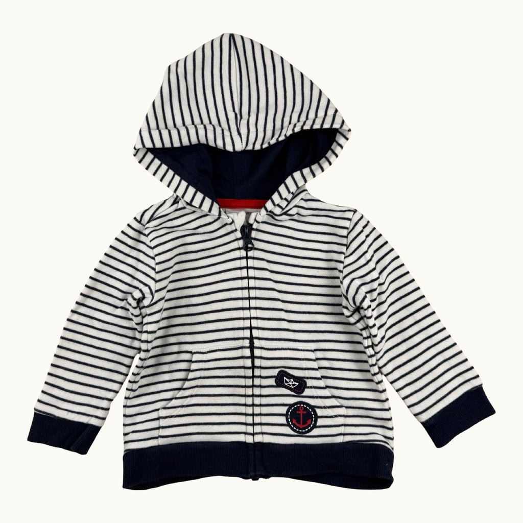 Veste rayée à capuche - 9 mois
