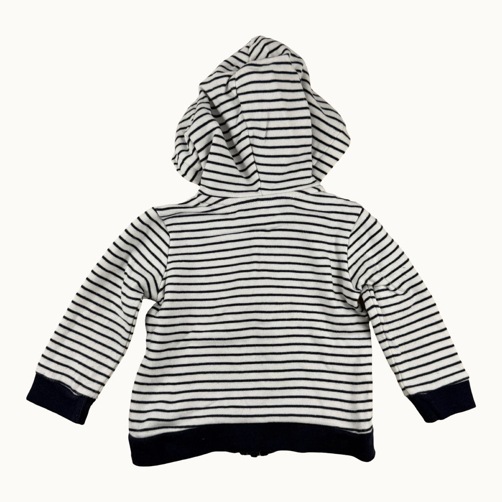 Veste rayée à capuche - 9 mois