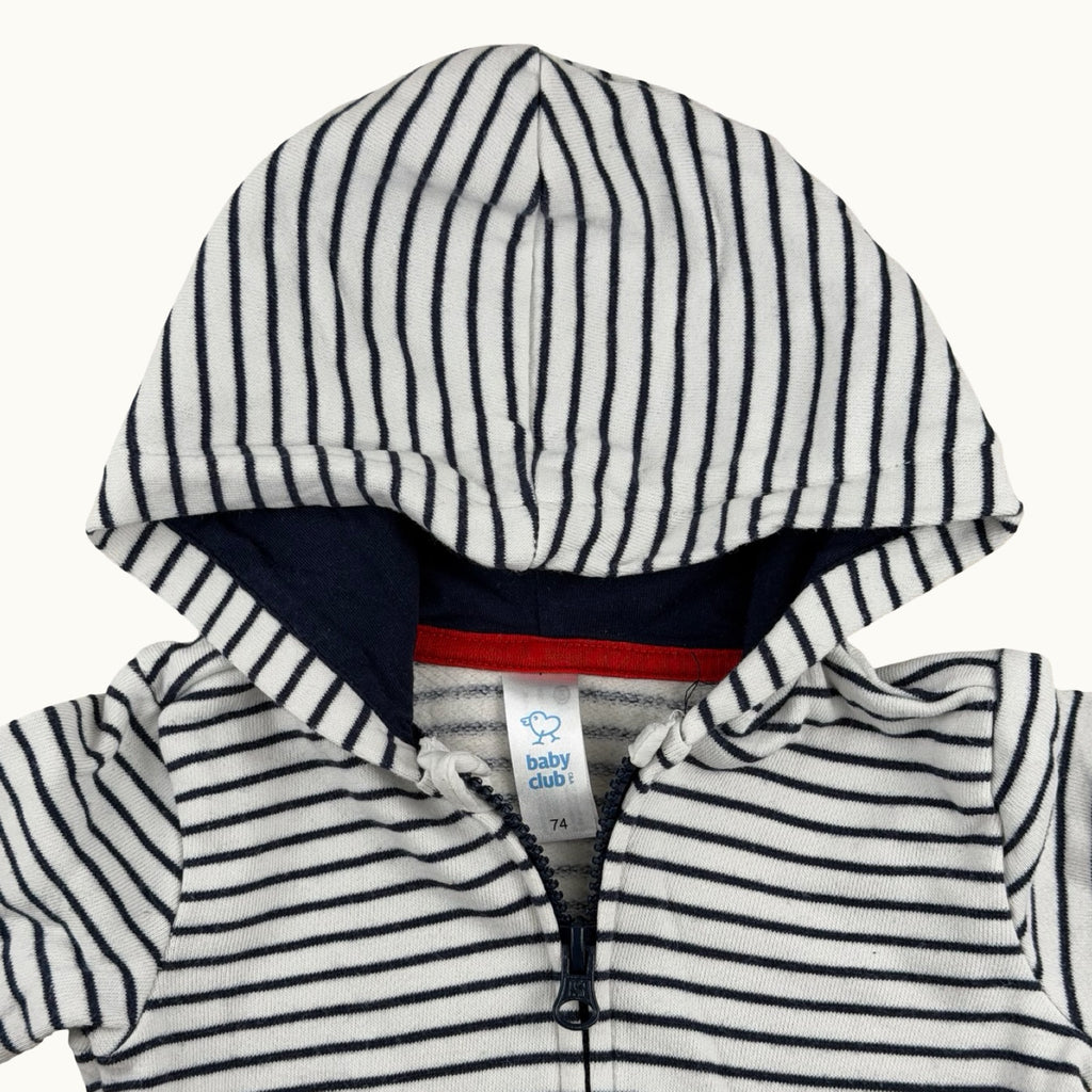 Veste rayée à capuche - 9 mois