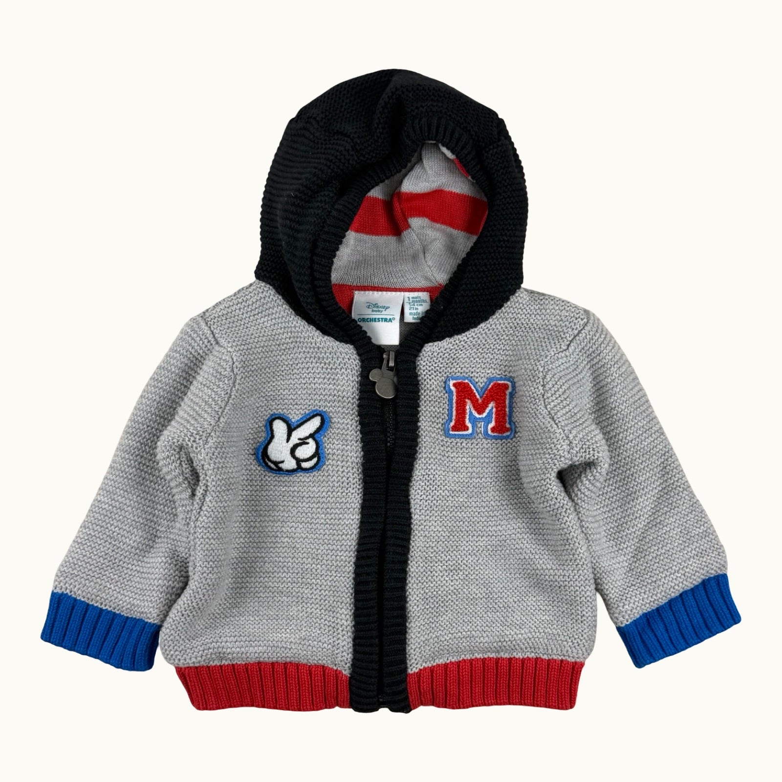Gilet zippé Mickey Disney Baby Orchestra - 1 mois