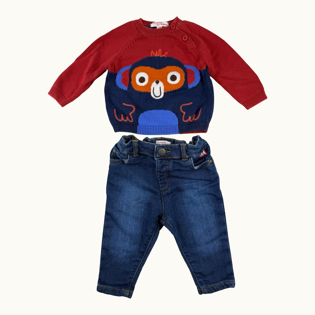 Ensemble pull et jean DPAM - 6 mois