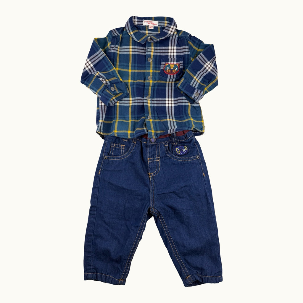 Ensemble chemise et jean DPAM - 6 mois