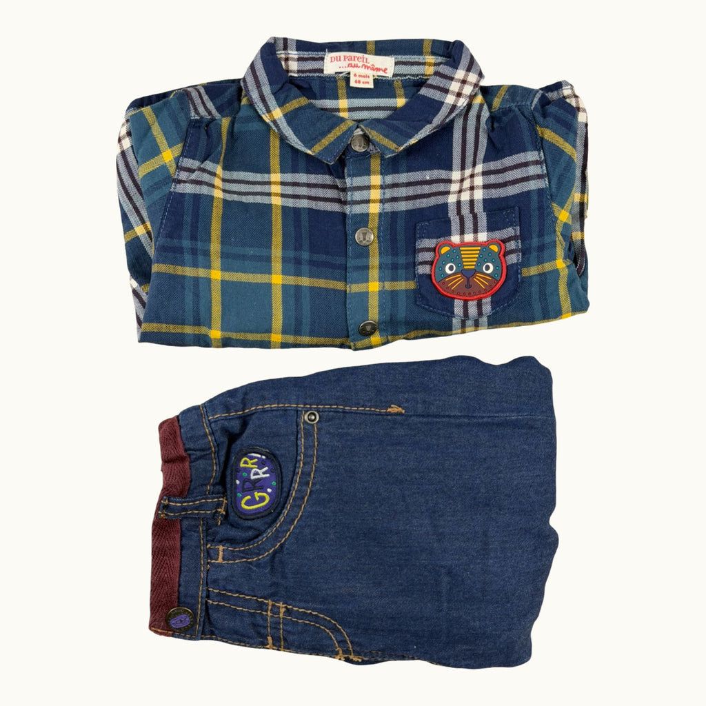 Ensemble chemise et jean DPAM - 6 mois
