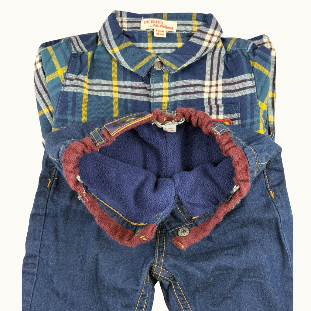 Ensemble chemise et jean DPAM - 6 mois