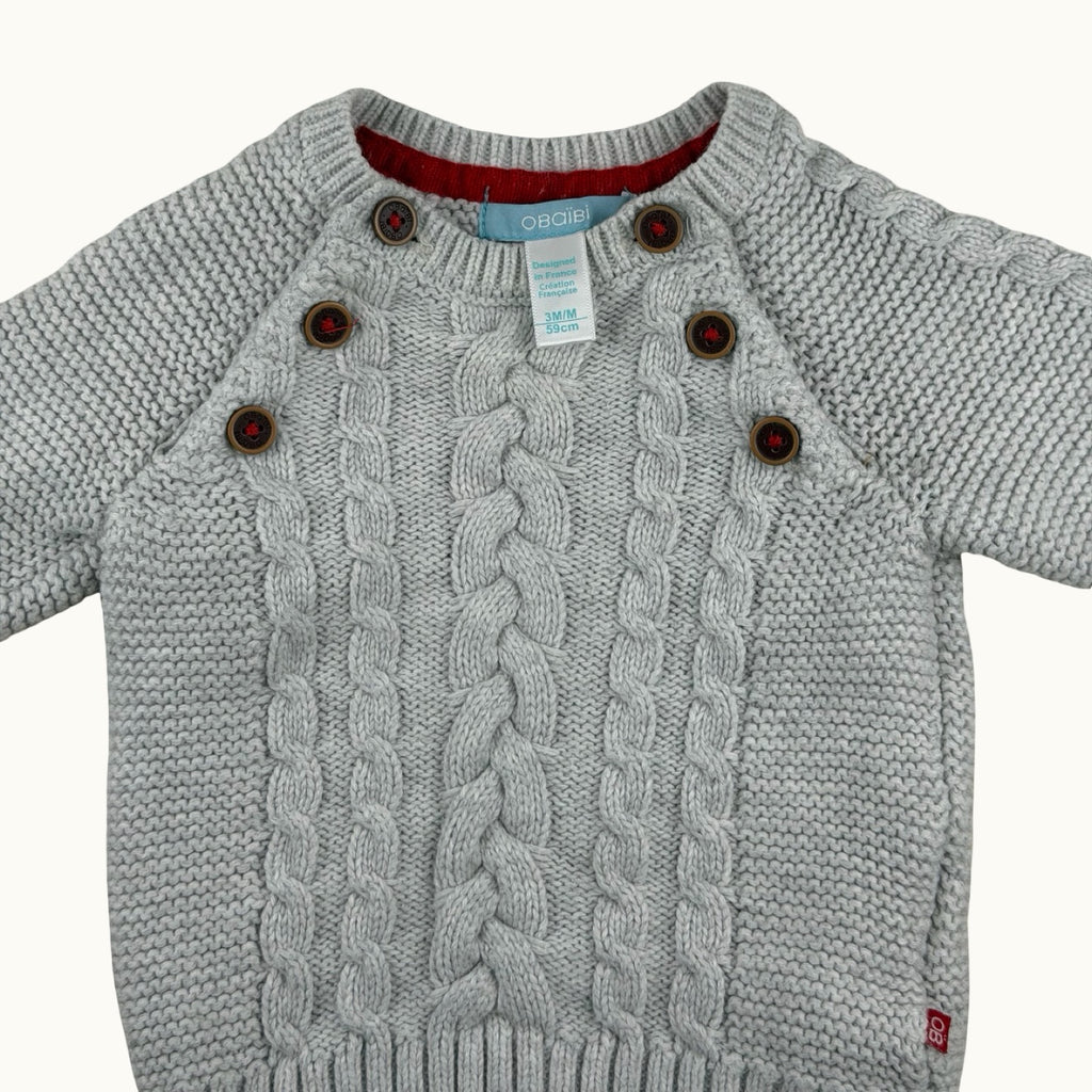 Pull torsadé Obaïbi - 3 mois