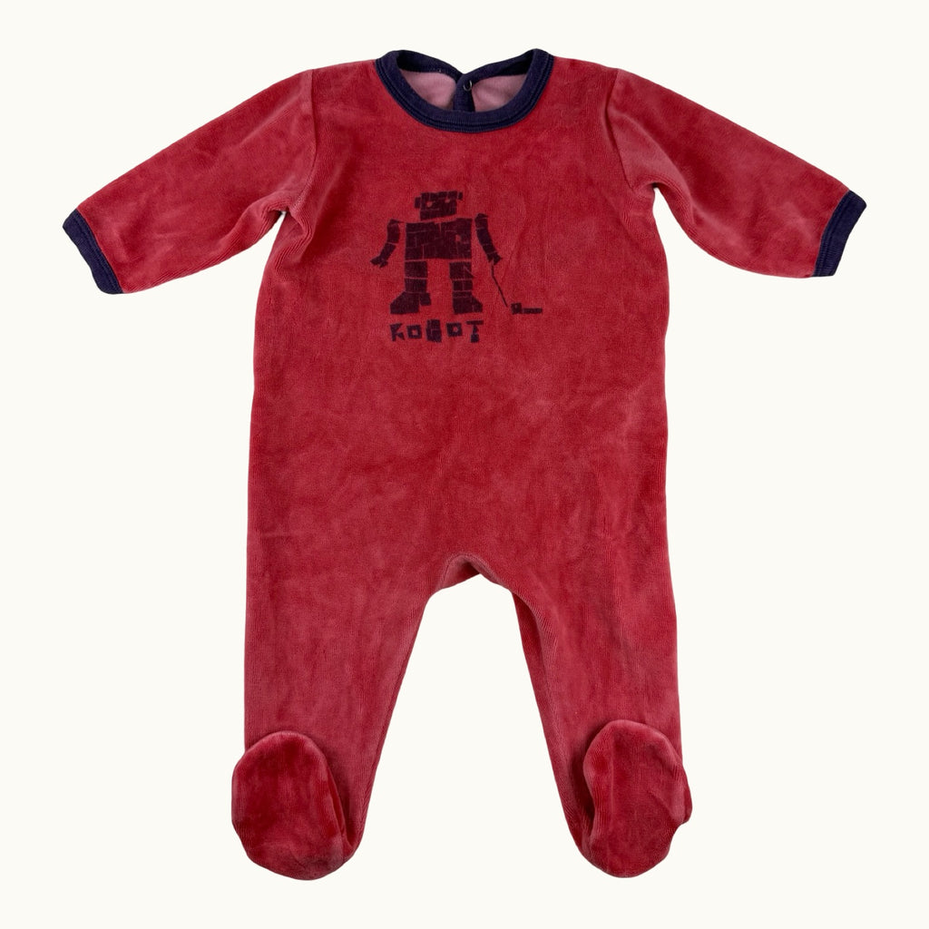 Pyjama velours Petit Bateau - 3 mois