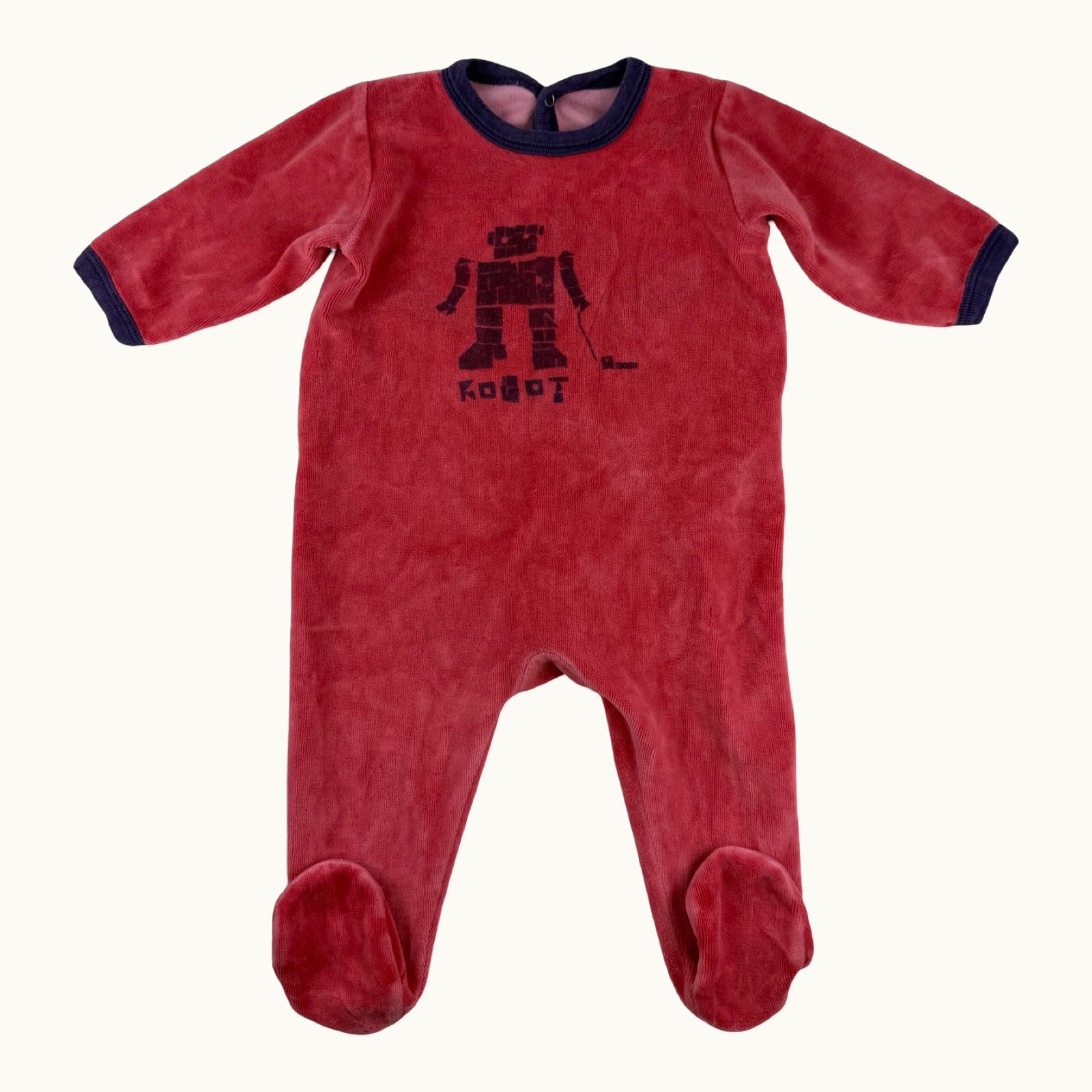 Pyjama velours Petit Bateau - 3 mois