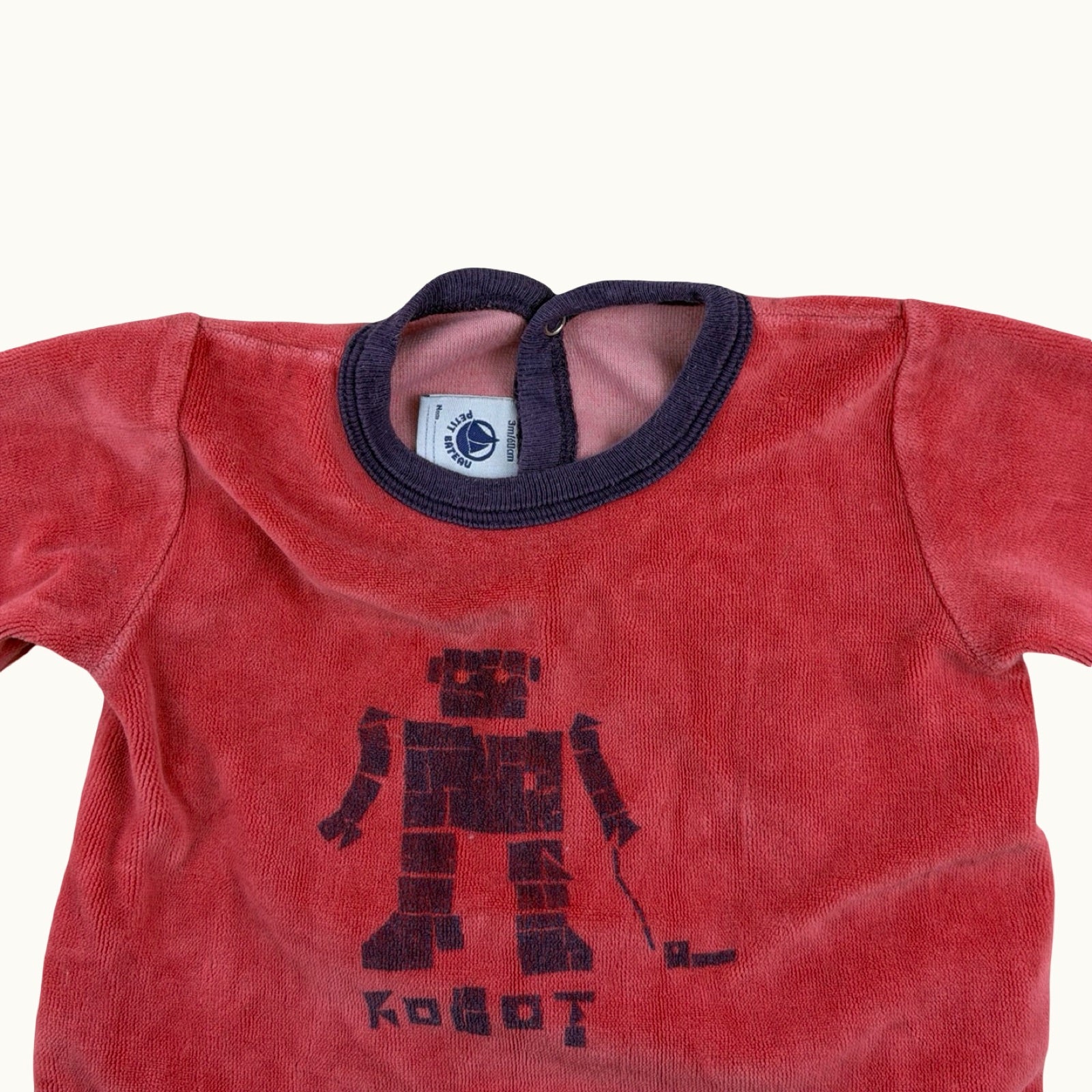Pyjama velours Petit Bateau - 3 mois