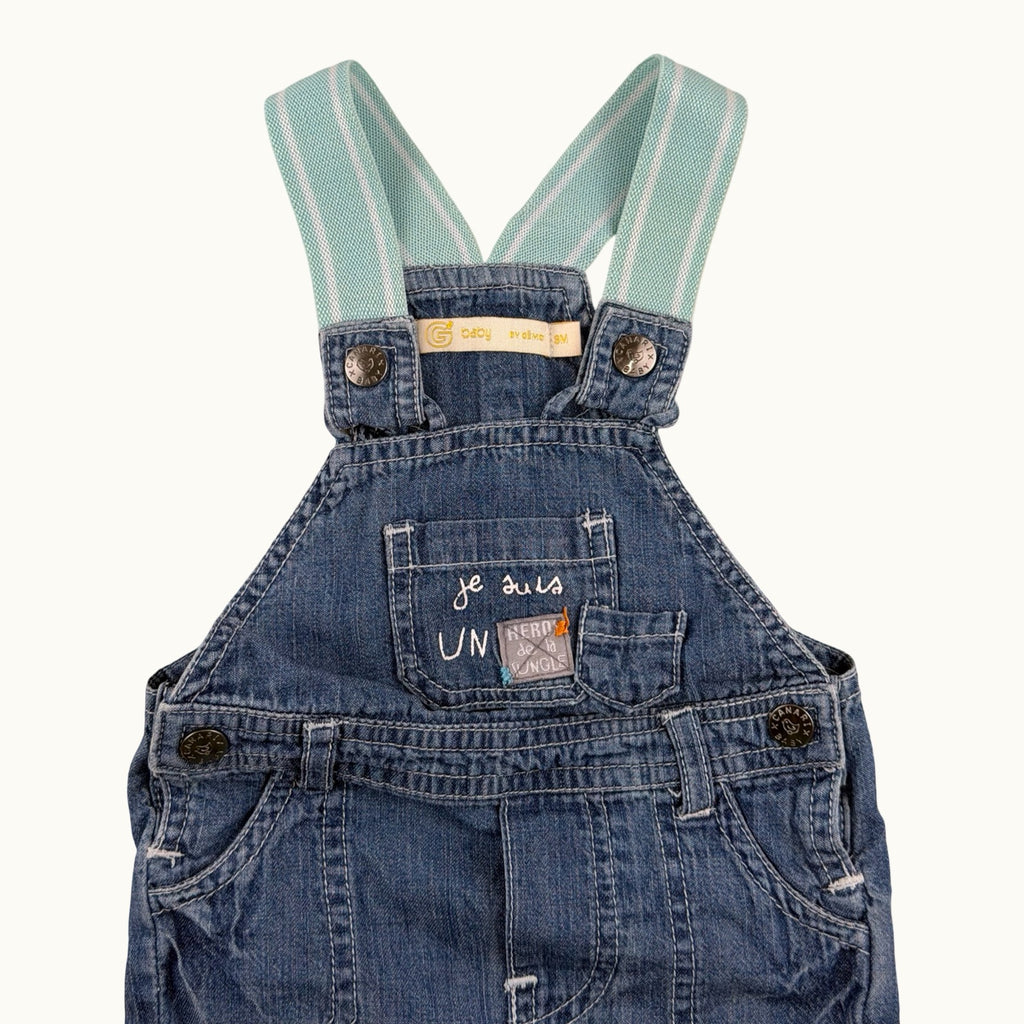 Combishort en jean - 3 mois