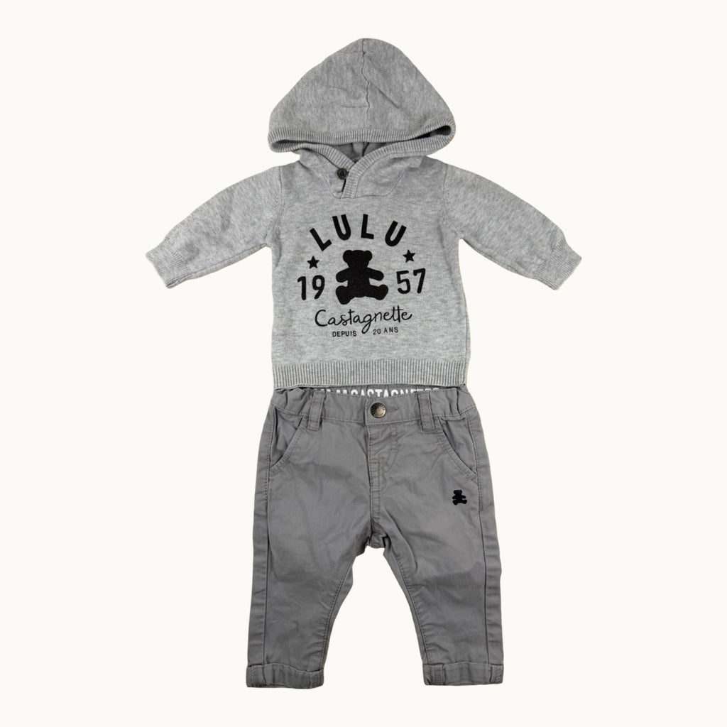 Ensemble pull et jean Lulu Castagnette - 3 mois