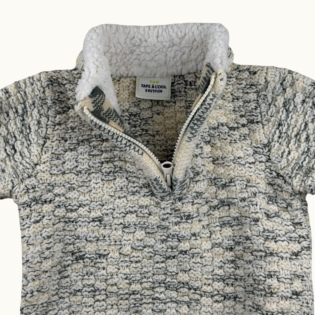 Pull tricot chiné TAO - 3 mois