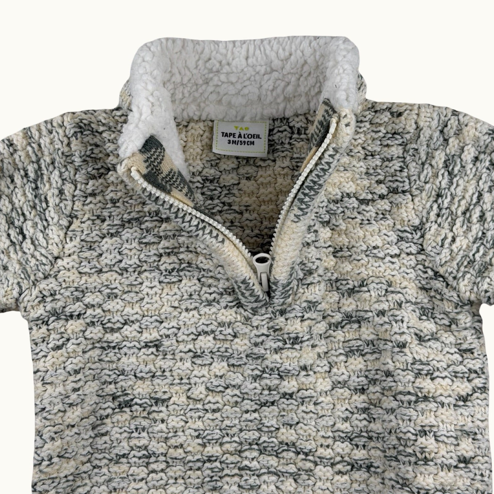 Pull tricot chiné TAO - 3 mois