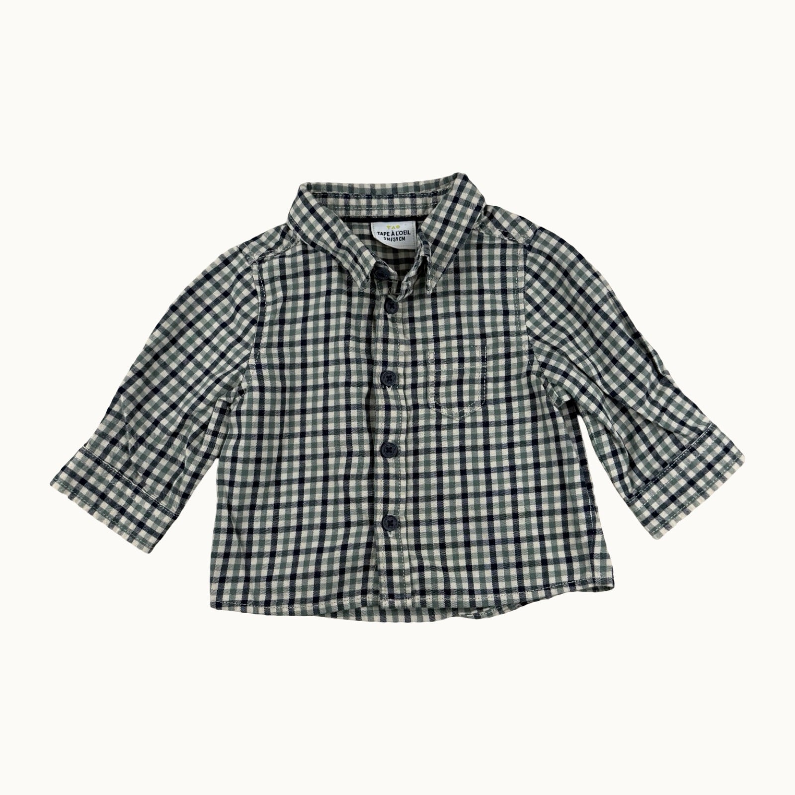 Chemise à carreaux TAO - 3 mois