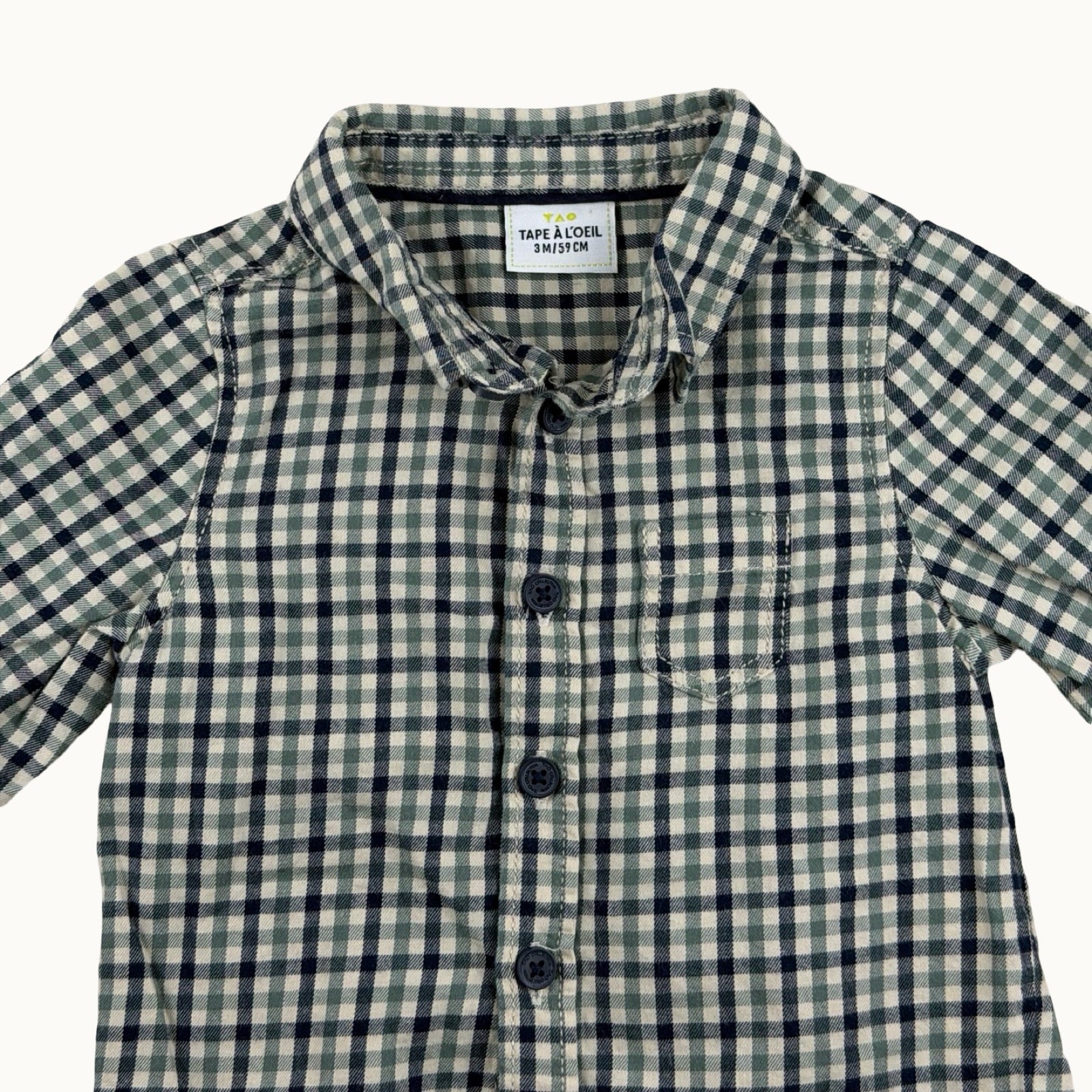 Chemise à carreaux TAO - 3 mois