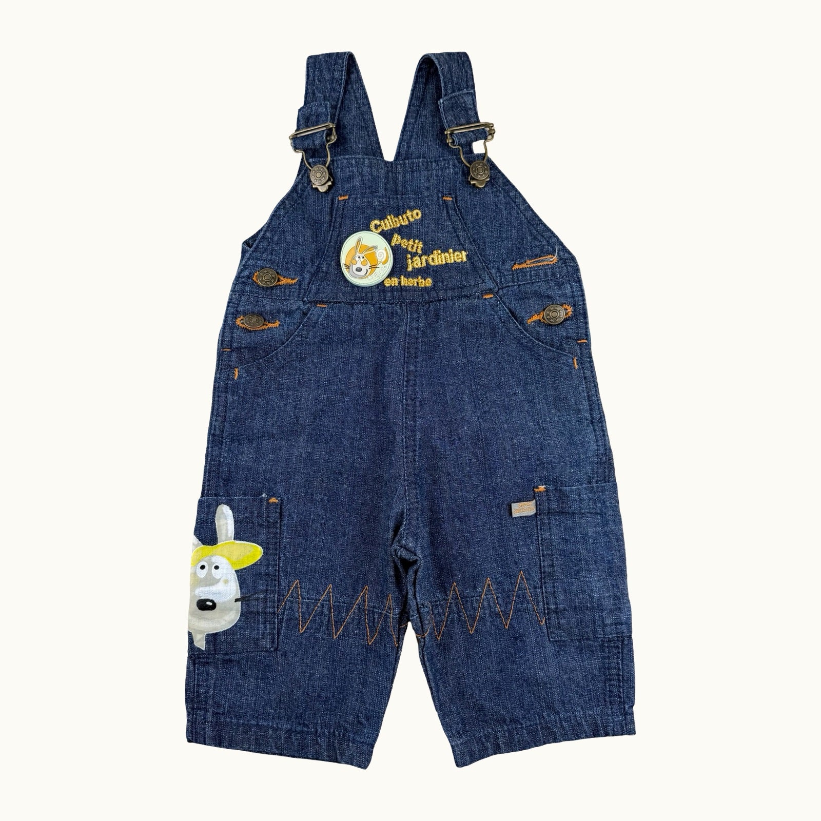 Salopette avec broderies vintage - 3 mois