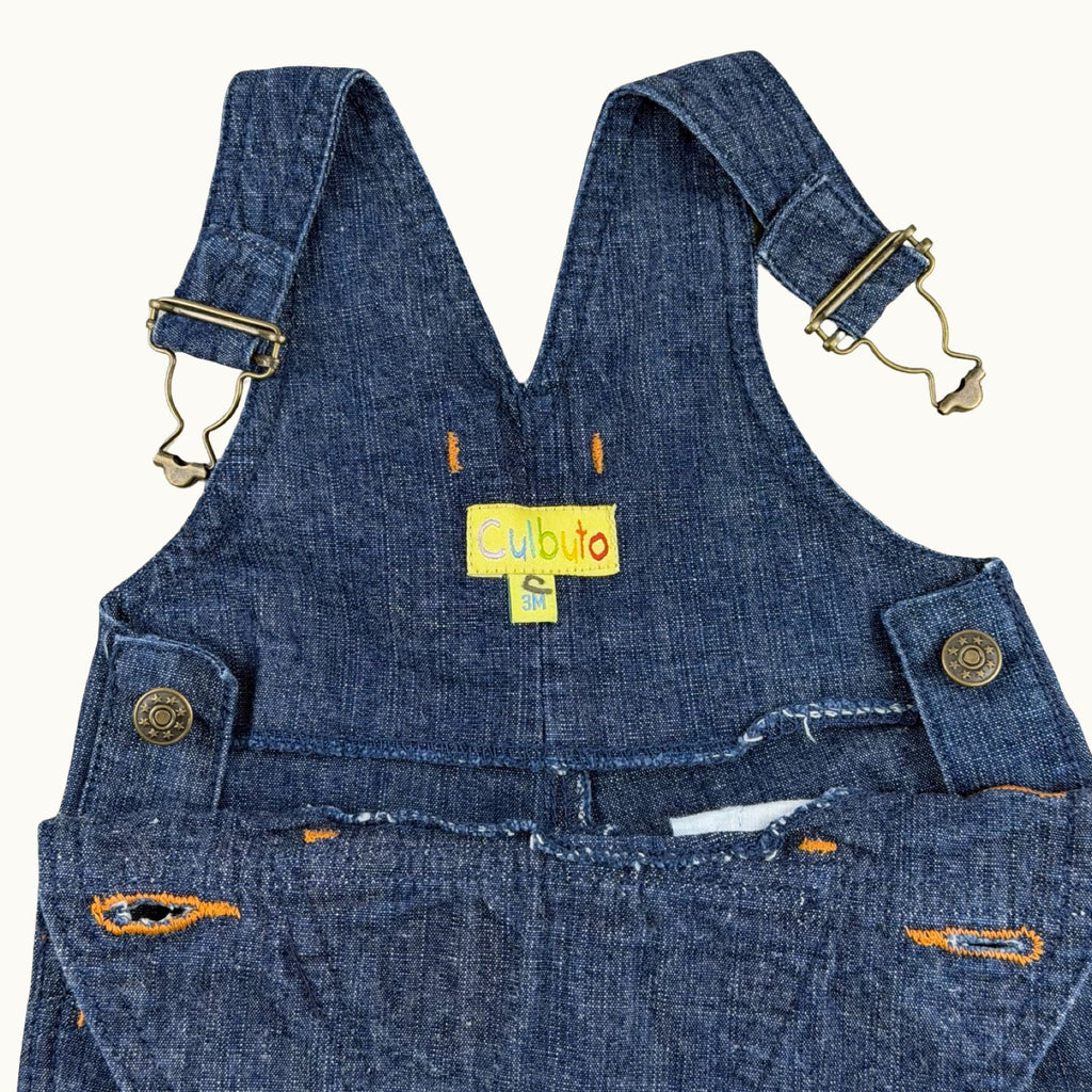 Salopette avec broderies vintage - 3 mois