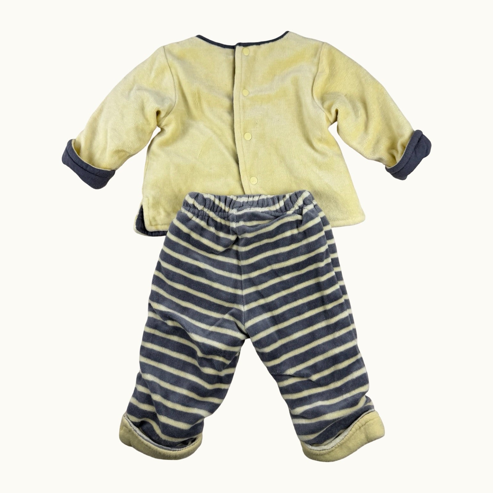 Pyjama velours 2 pièces - 3 mois