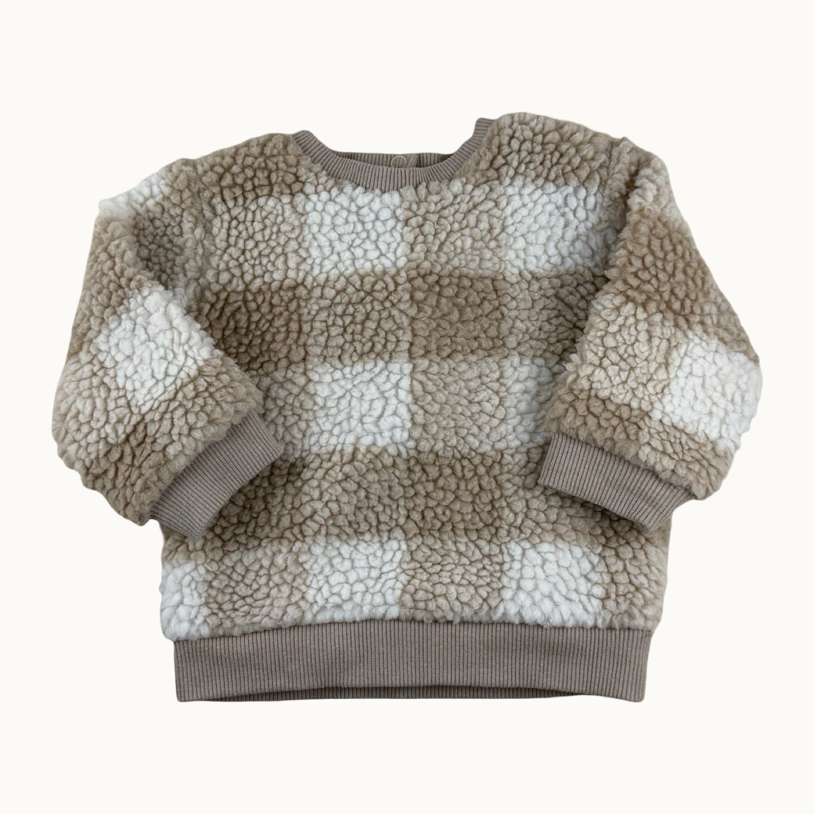 Sweat sherpa damier - 3 mois
