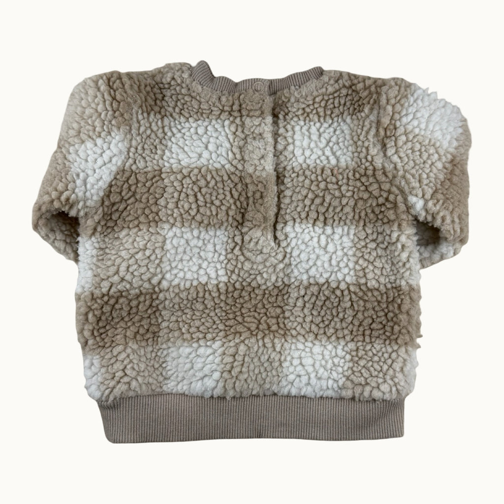 Sweat sherpa damier - 3 mois