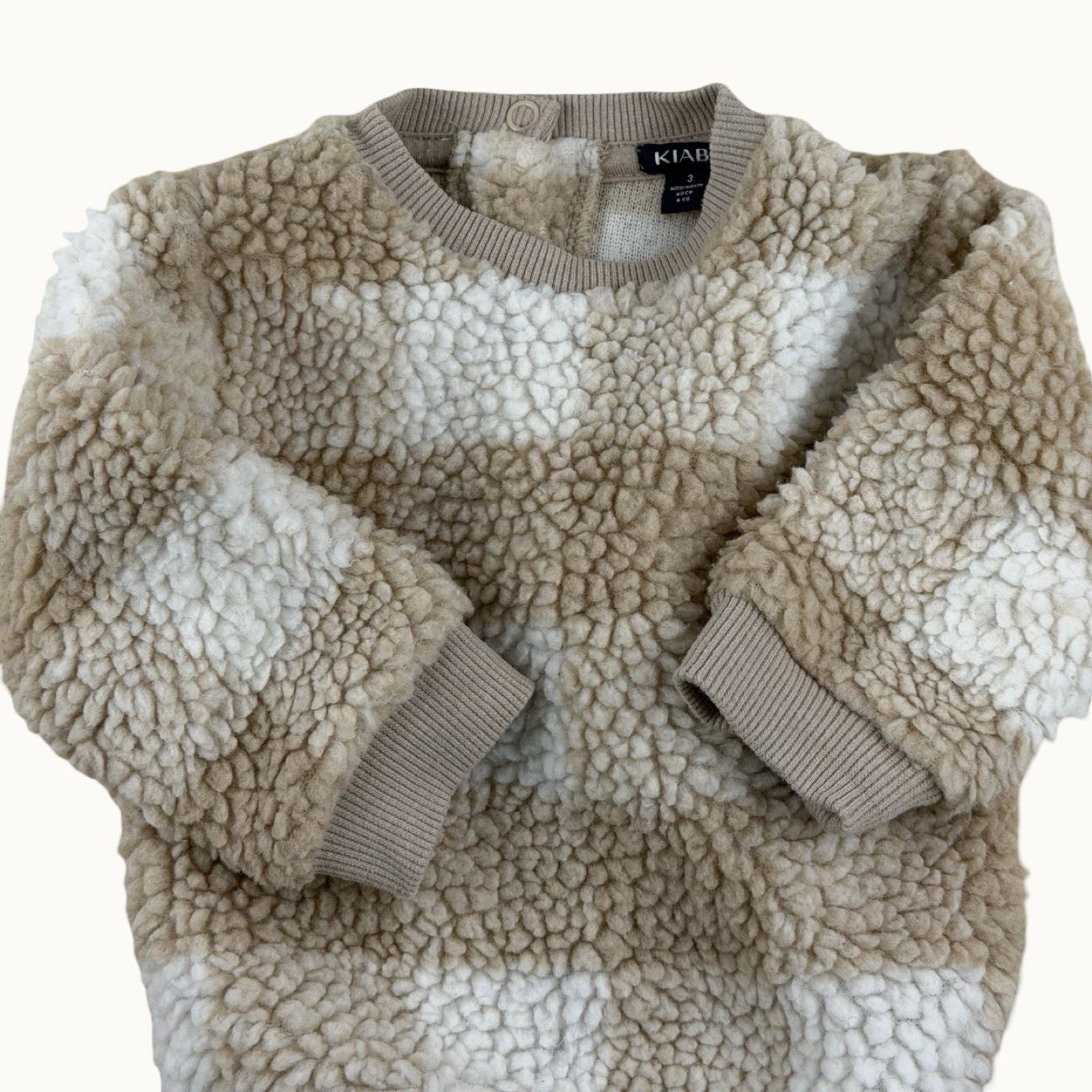 Sweat sherpa damier - 3 mois